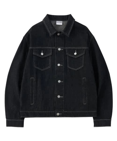 Washed Stitch Denim Trucker Jacket
