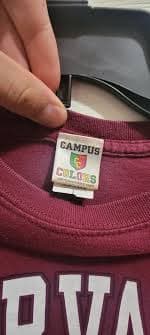 Campus Colors Tee T Shirt Harvard University Veritas Crimson Maroon Mens L | eBay