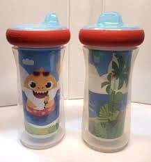 First Years Sippy Cups, Spill Proof - Baby Shark (set of 2)