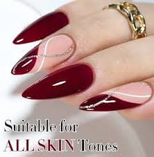 Amazon.com : Double Rhythm 15ML Gel Nail Polish Pure Sheer Same Color Same Bottle Soak Off Gel Polish Art Manicure Salon DIY at Home for Women (Burgundy-A1129) : Beauty & Personal Care