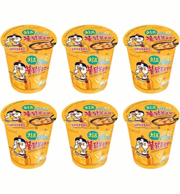 SPICEBRO Buldak Ramen Noodles Cheese Flavor 6 Pack