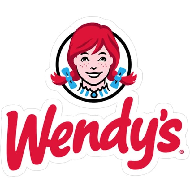 Wendy's Fast Food Restaurant Logo Fast Food Sticker