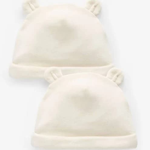 Next Baby Velour Beanie Hats (2 Pack)