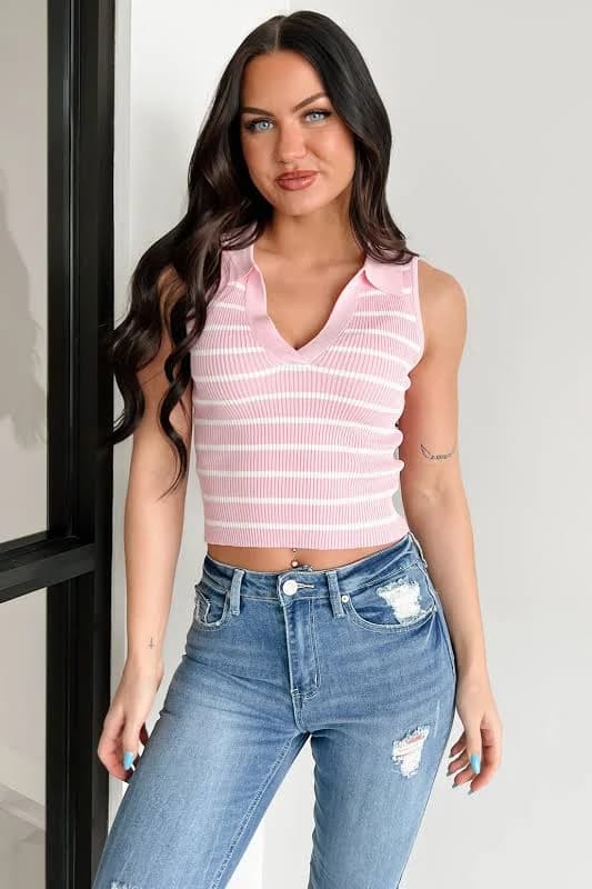 Women's Sleeveless Striped Top