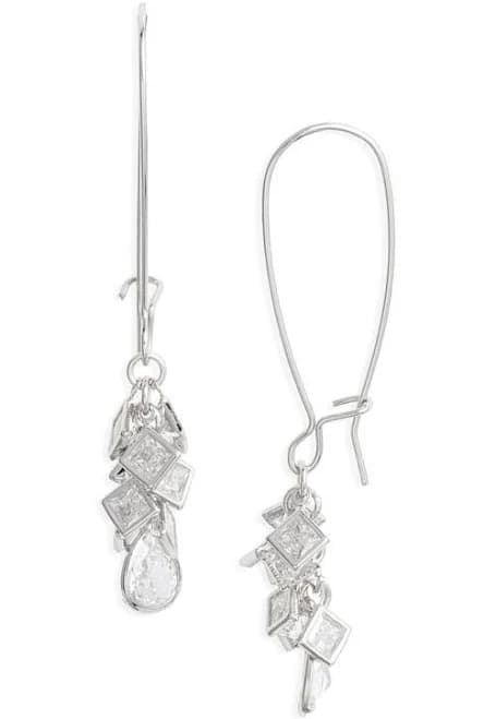 Nordstrom Shaky Cubic Zirconia Cluster Drop Earrings
