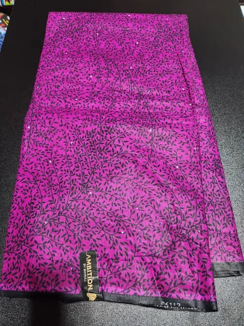 Magenta Ankara Print Fabric