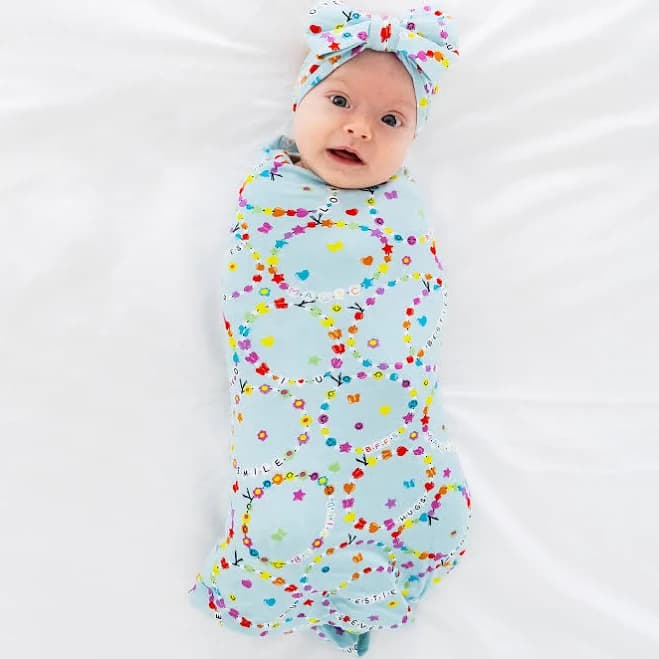 Friends Forever Swaddle & Luxe Baby Girl Soft & Stretchy Bamboo Bow Headbands