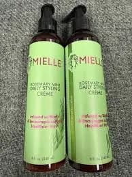 2 Mielle Rosemary Mint Daily Styling Créme Gel Infused with Biotin, 8oz Each