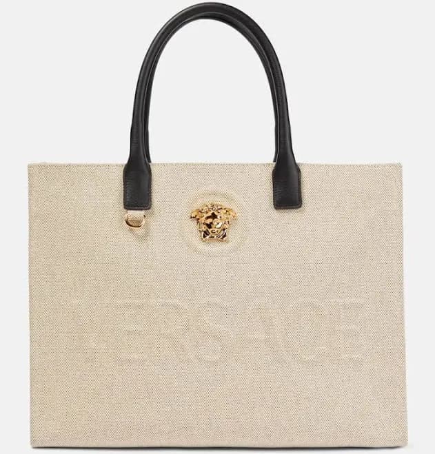 Versace La Medusa Canvas Tote Bag