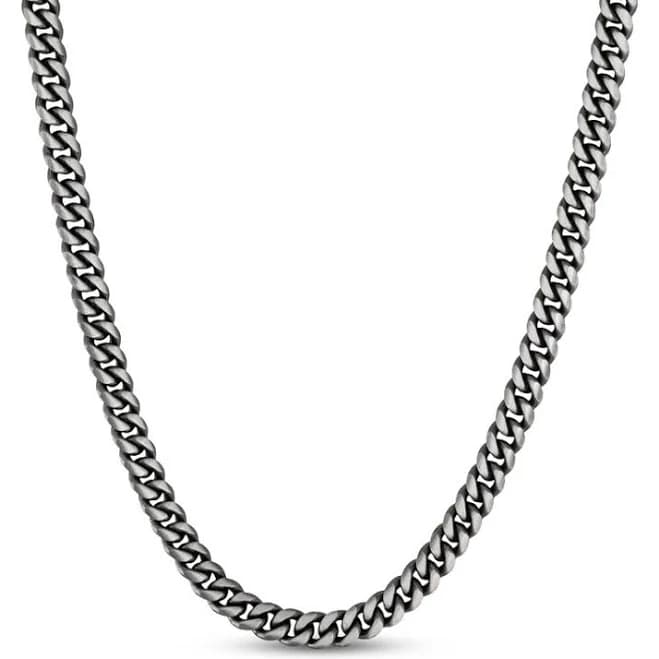 Sterling Silver Miami Cuban Curb Chain Necklace, 22"