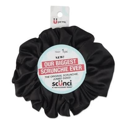Scunci Women's Jumbo Scrunchie Satin Scrunchies (6Pcs)