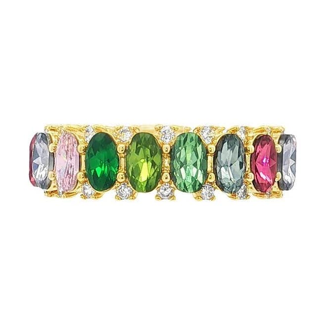 Women's Primrose Oval Crystal Eternity Ring