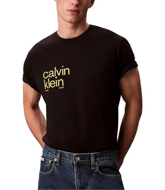 Calvin Klein Circle Graphic Relaxed Men T-Shirt - Black