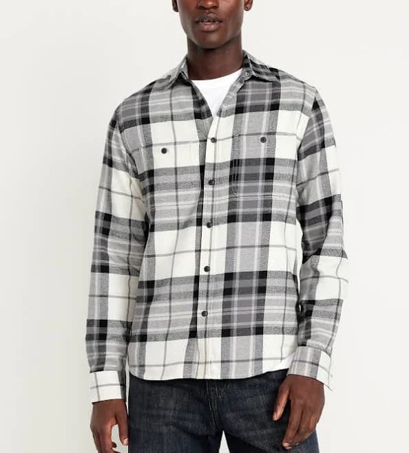 Old Navy Men's Plaid Flannel Shirt
