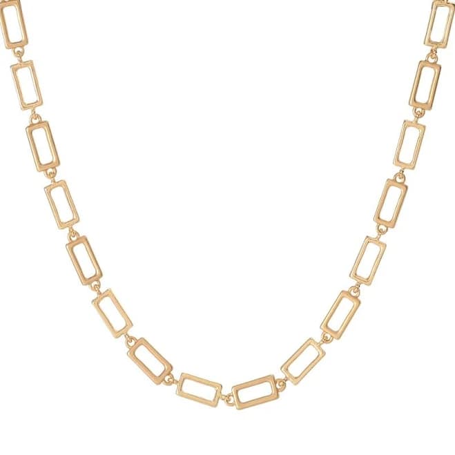 Rectangle Metal Link Necklace