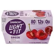 Dannon Cherry Fat Free Greek Yogurt