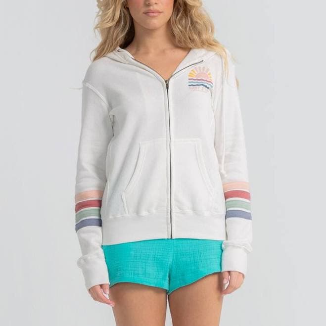 Sunshine Naamah Stripe Fleece Zip Hoodie