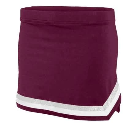 Blank Augusta Youth Girls Pike Skirt | Size:S | Maroon/White/Metallic Silver