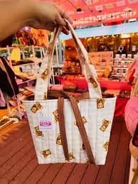 Teddy bear quilted tote bag