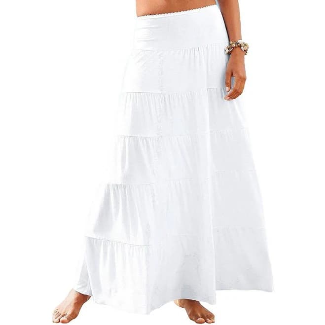 Lascana Women's Flowy Maxi Skirt