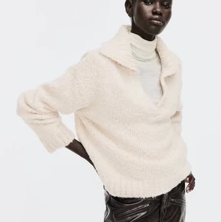H&M Ladies Oversized Sweater with Collar