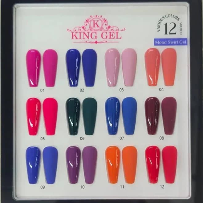 Kinggel Mood Swirl Gel Collection (12 Colors) - 1
