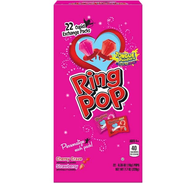 Ring Pop Cherry Craze and Strawberry Lollipops