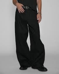 Berlinc | Japanese Selvedge Matte Black Baggy Jeans | Jeans