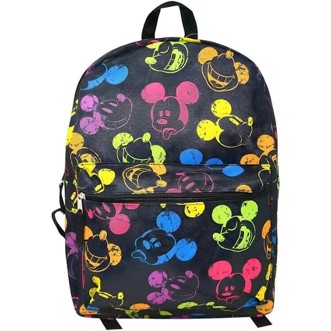 Disney Mickey Mouse Neon Heads Kids Backpack