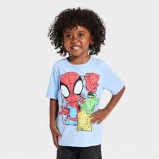Toddler Boys' Marvel Spidey & His Amaing Friends Short Sleeve T-Shirt - Blue 5T : Target