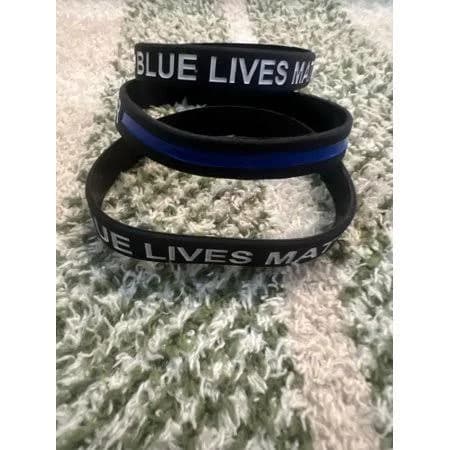3 Count Police Lives Matter Wristband Bracelet