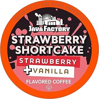 Flavored Coffee Pods, Strawberry Shortcake, Compatible with K Cup Brewers, 40 Count