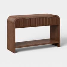 Lupine Reeded Console Table with Two Drawers Dark Brown - Threshold™ : Target