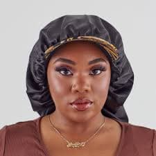 KISS Colors & Care Premium Fashion Silky Satin Visor Bonnet Cap, Braid Black – KISS USA