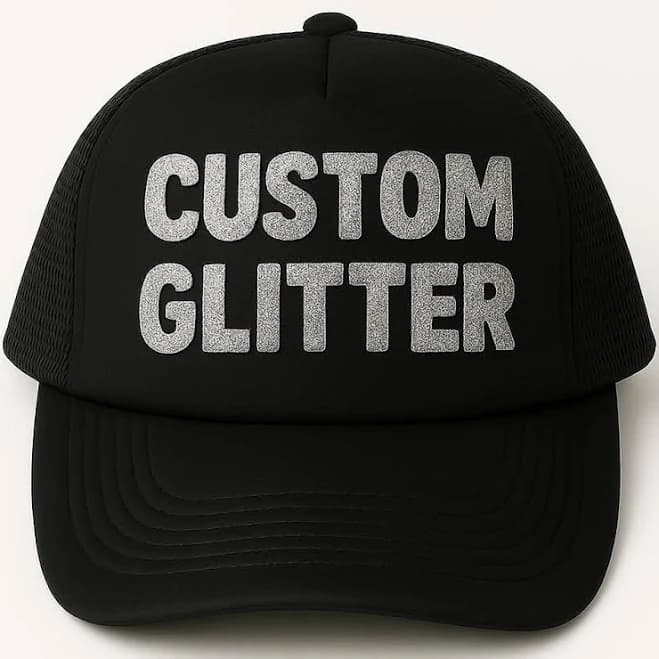 Custom Text Sparkle Baseball Hat