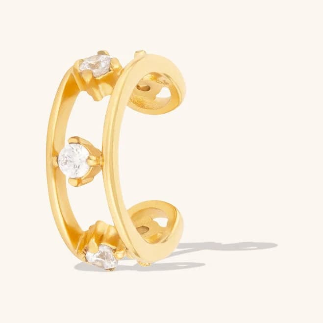 Wanderlust + Co Pave Gold Ear Cuff