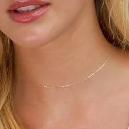 Tiny Chain Choker Necklace in Sterling Silver