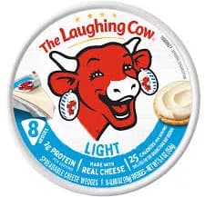 the laughing cow light spreadable cheese wedges, 8 - 0.68 oz (19 g) wedges [5.4 oz (154 g)]