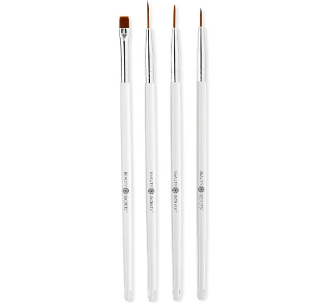 Beauty Secrets 4 Pack Nail Art Brush Set