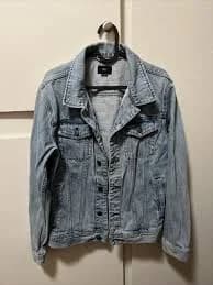 RARE Obey Worldwide Denim Jean Jacket Big World Fist Graphic On Back Size:M