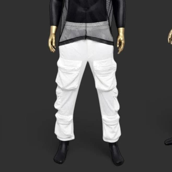 Men's Streetwear Joggers with Multi-Pocket Utility Design