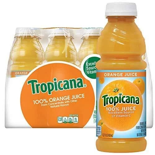 Tropicana Orange Juice Bottles (Pack of 12)