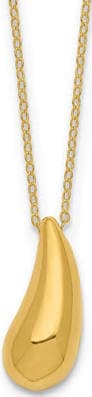 Jared 14K Yellow Gold Puffy Teardrop Necklace