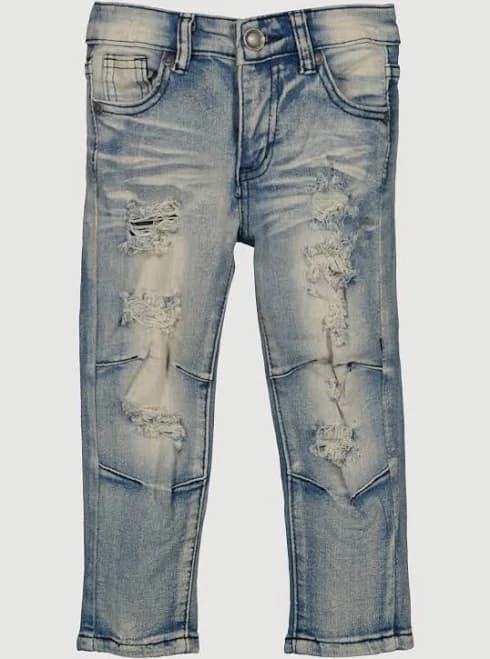 Toddler Boys Distressed Acid Wash Jeans