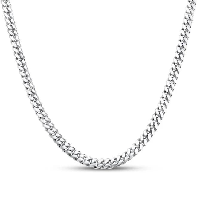 Miami Cuban Link Necklace in Solid Sterling Silver