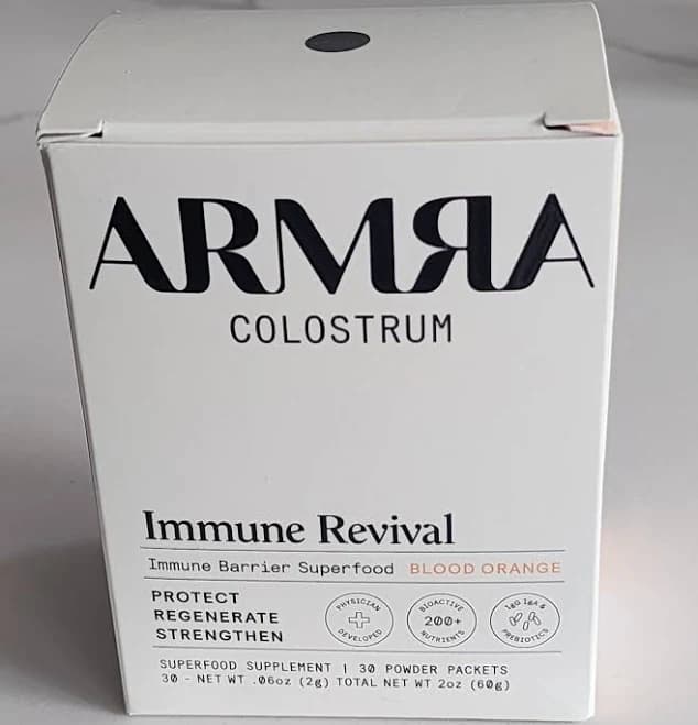ARMRA Bovine Colostrum Superfood Grass Fed Immune Fitness Brain Blood Orange