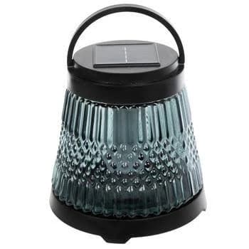 Black - Solar Glass Lantern
