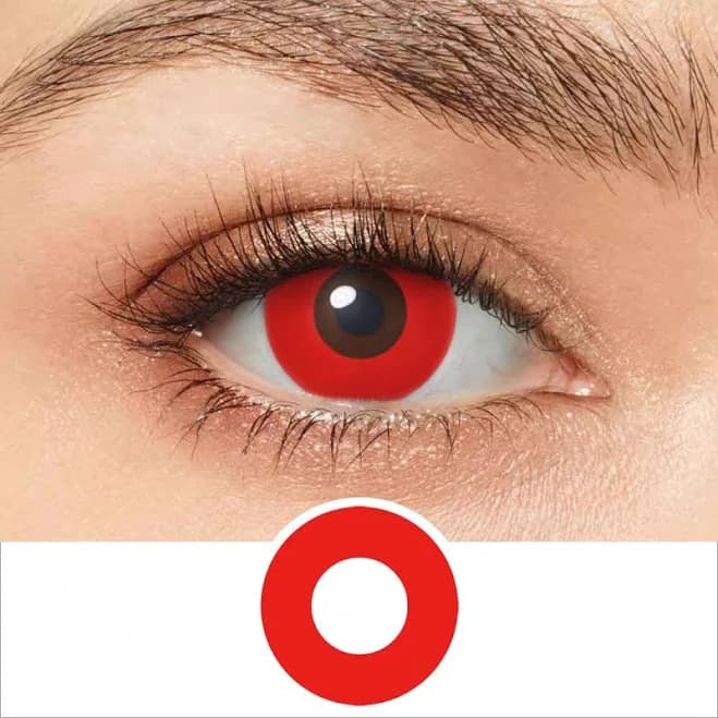 Solid Red Contact Lenses