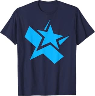 Blue Super-Star Blue Color Graphic T-Shirt