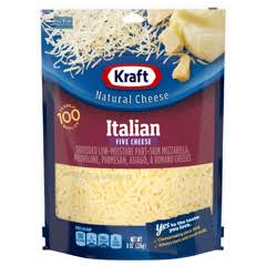 Kraft Italian Five Cheese Shredded Cheese